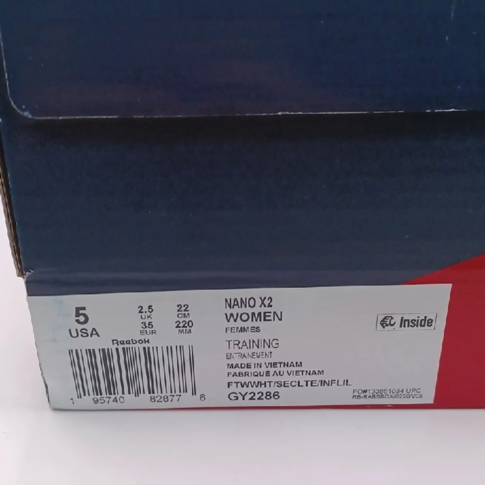 NEW Reebok Nano X2 Sneaker-White/Blue/Purple Women Size 5US GY2286 (Damaged Box) - Picture 14 of 16